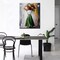 Holding Bouquet Woman Paint by Numbers – Lady Walking on Street DIY Canvas Painting Kit with Brushes & Acrylic Paints, Adult & Beginner Art Set, 16x20 Inch (Unframed)